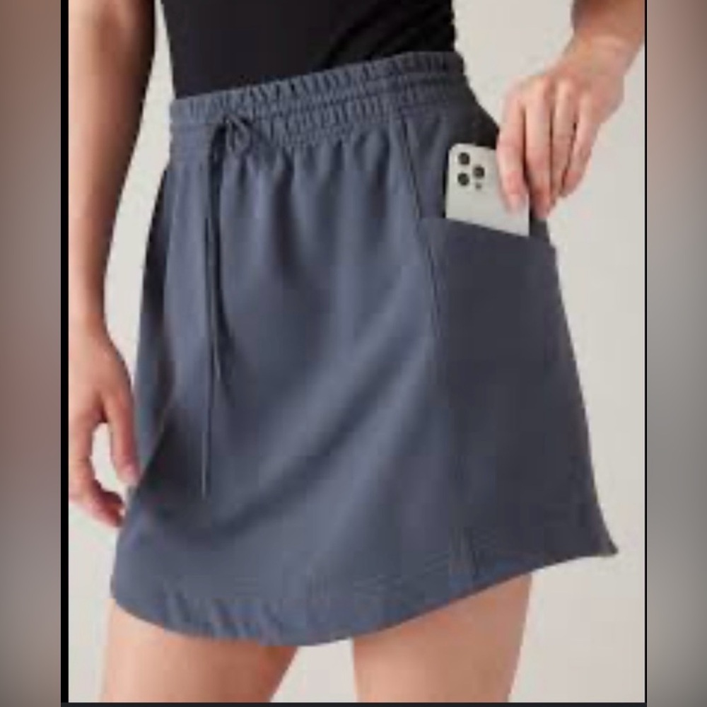 Athleta retro terry skirt - blue gray